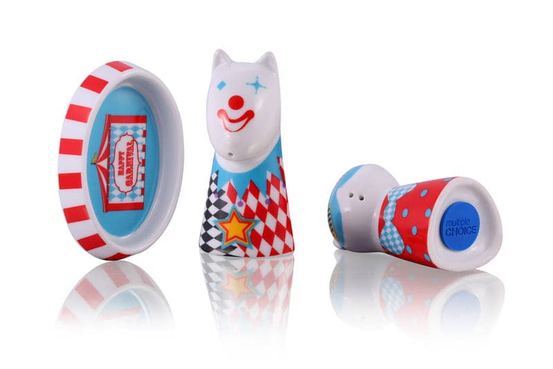 Salt and Pepper Circus Dog and Cat