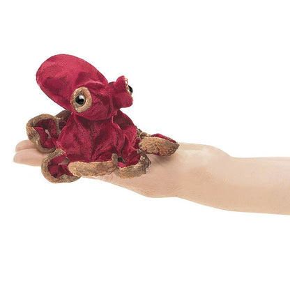 Marionnette à main Mini poulpe rouge 2767/ Mini poulpe rouge Folkmanis réaliste
