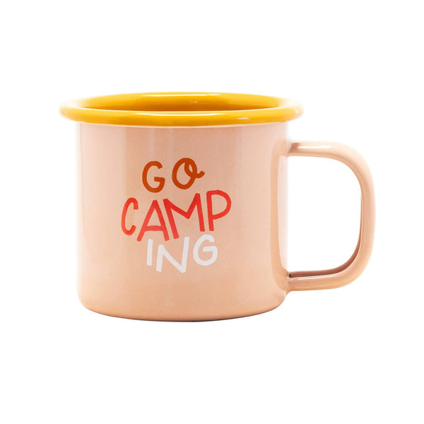 Kleiner Emaillebecher „Go Camping“