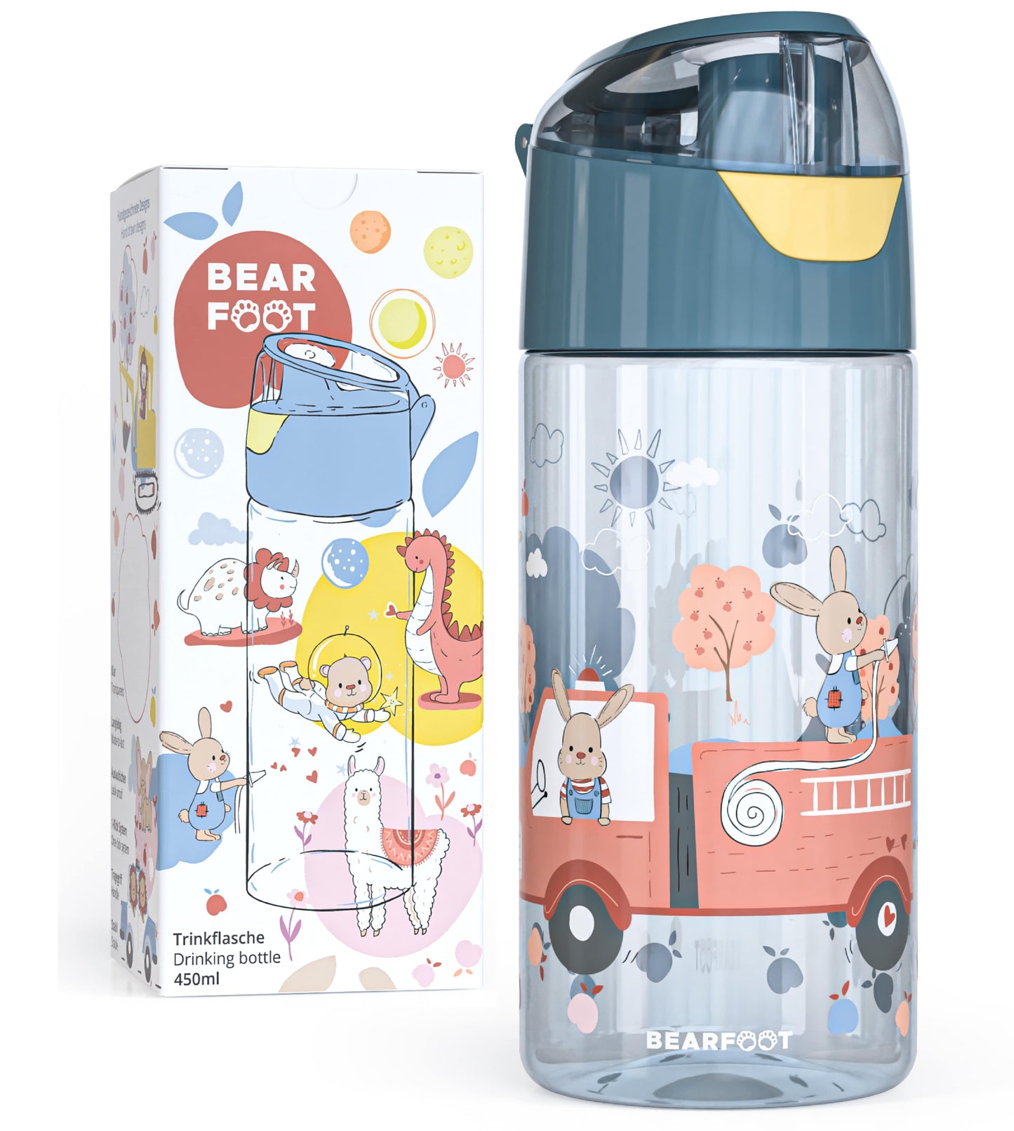 Kids' drinking bottle, lightweight water bottle - Firefighter
