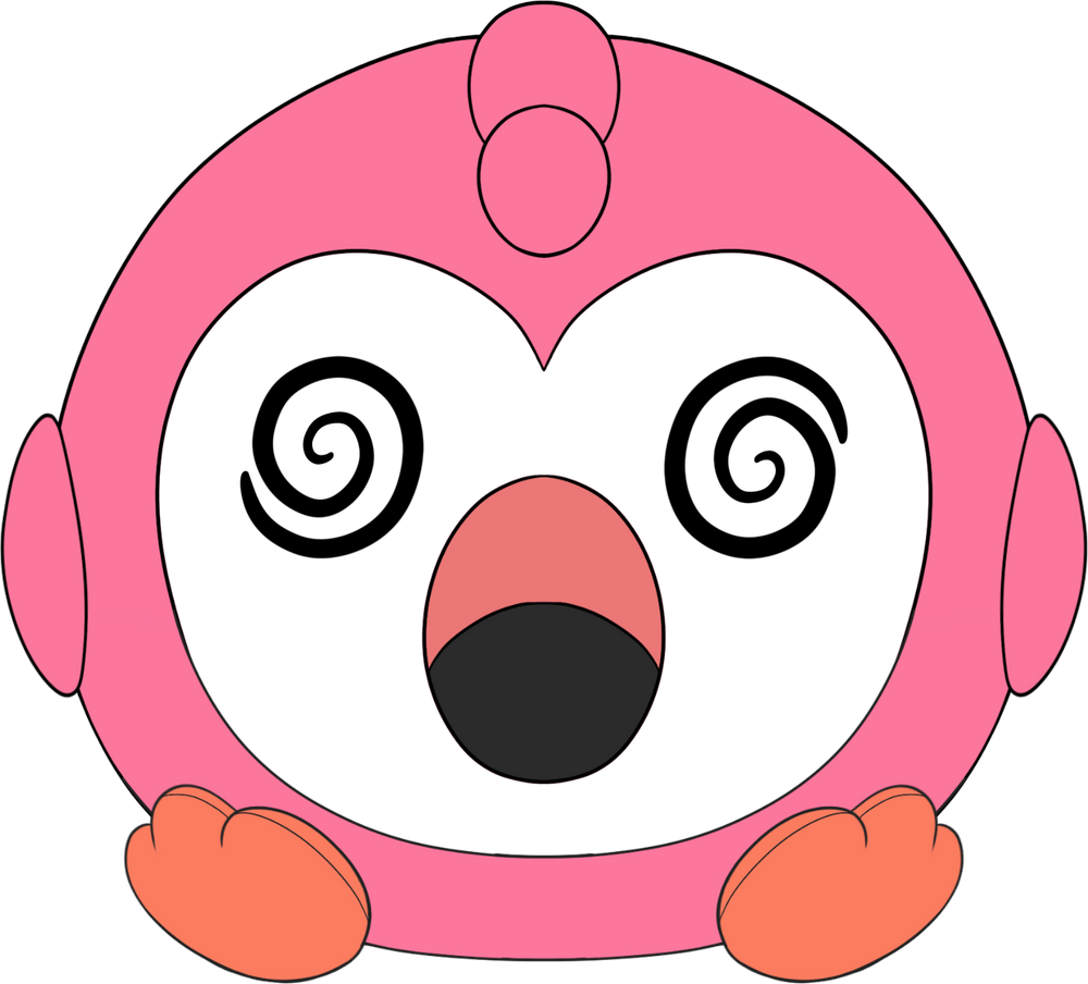 Dizzy Flamingo Sticker (6in)
