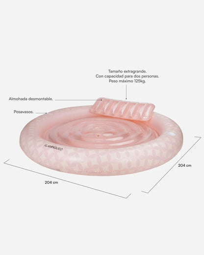 Round pink pool float - LUNA