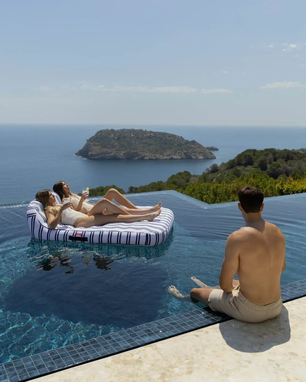 Double Blue Pool Lounger - MÓNACO