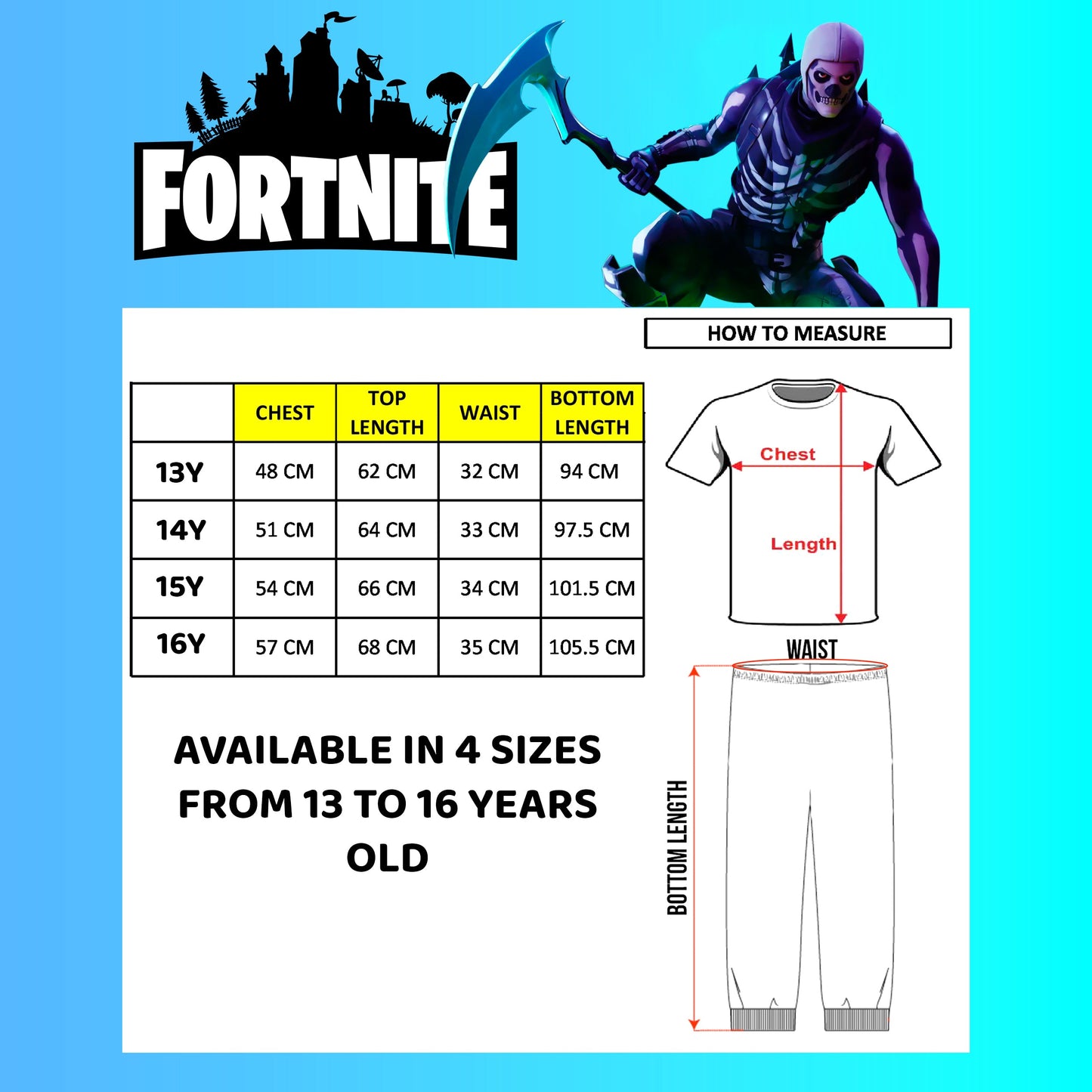 Fortnite Pajamas with Skull Trooper