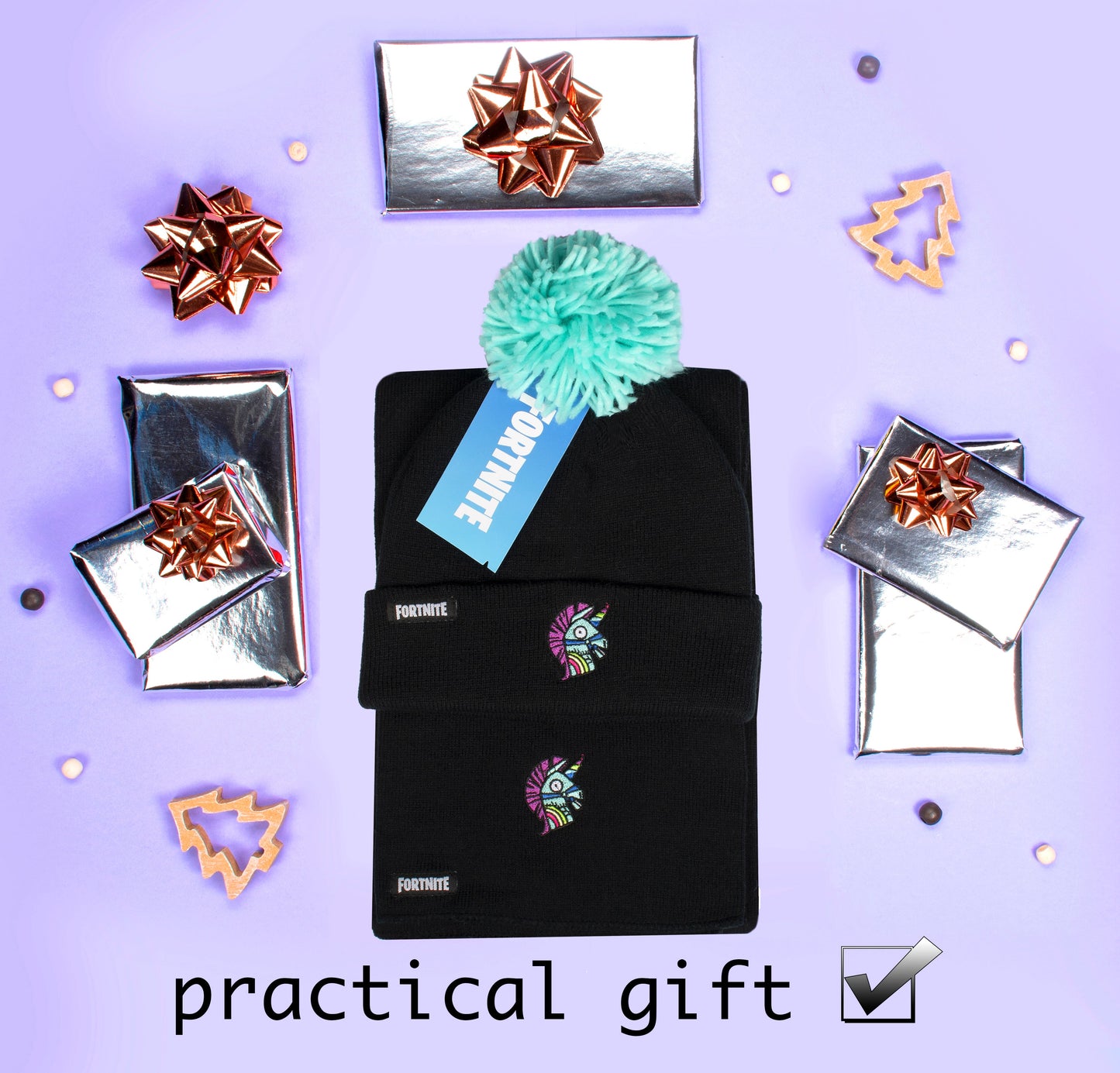 FORTNITE Hat & Scarf Set - Llama