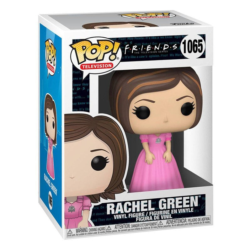 Rachel Green in een roze jurk