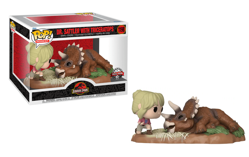 Pop! Moment Dr. Sattler avec Triceratops