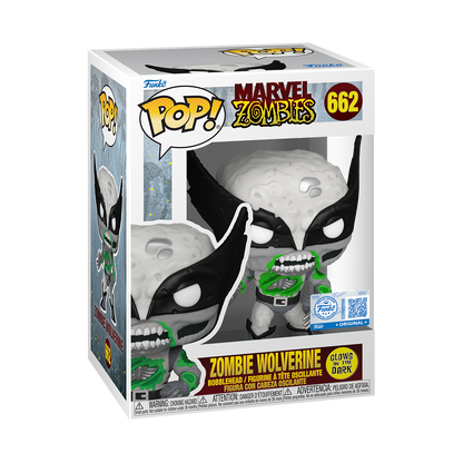 Pop! Zombie Wolverine (Noir & Blanc) (Glow) - packaging officiel
