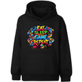 Sweat à capuche gymnastique – Fringoo gaming gris for Boys Cotton Rich Soft Hooded – Eat Game noir