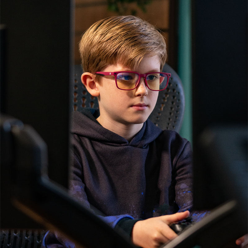 Lunettes Gaming Enfant Anti-Lumière Bleue - Rose