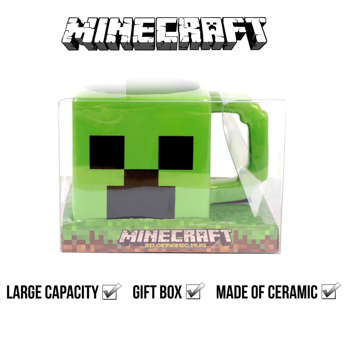 Official Minecraft Creeper Mug – vert