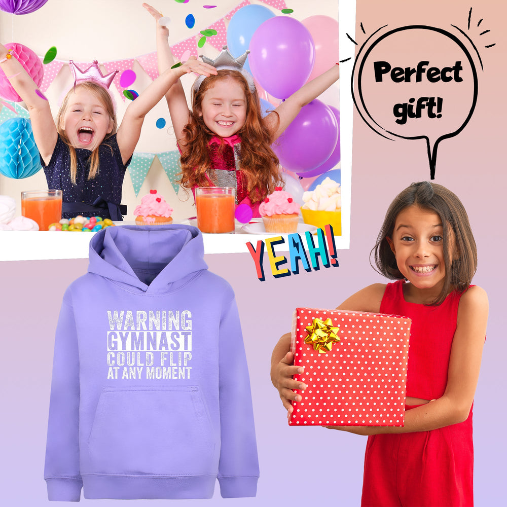 Sweat à capuche gymnastique – Fringoo Gymnastic for Cotton Rich Soft Hooded – Gymnast Warning violet
