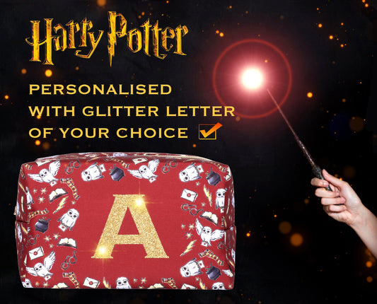 Personalized Harry Potter Makeup Bag - Glitter Letter