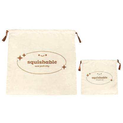 Housse de Rangement Squishable à Cordon – Beige, Grand Format