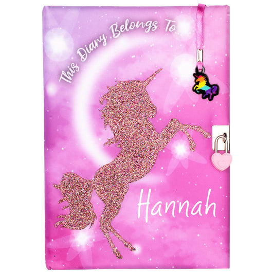 Personalized Notebook - Glitter Unicorn