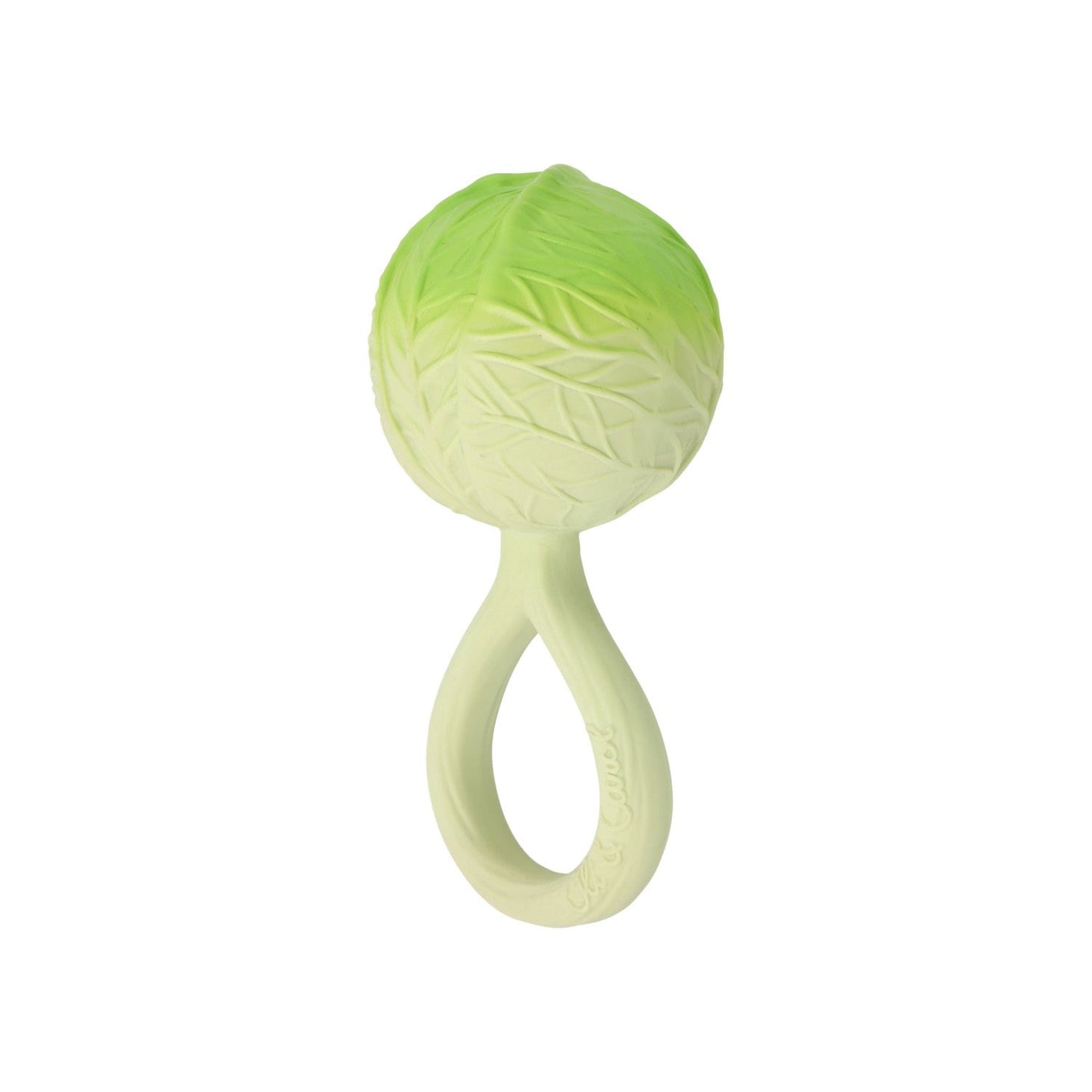 Green Cabbage Baby Rattle