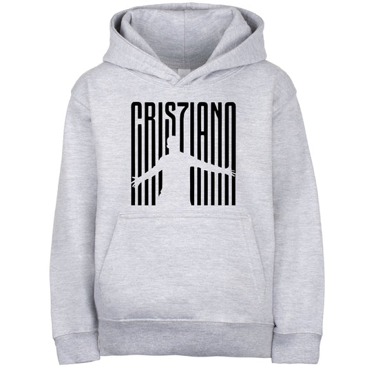 Fringoo Gamer Hoodie Grey for Boys Cotton Rich Soft Hooded Sweatshirt - Cristiano Grey