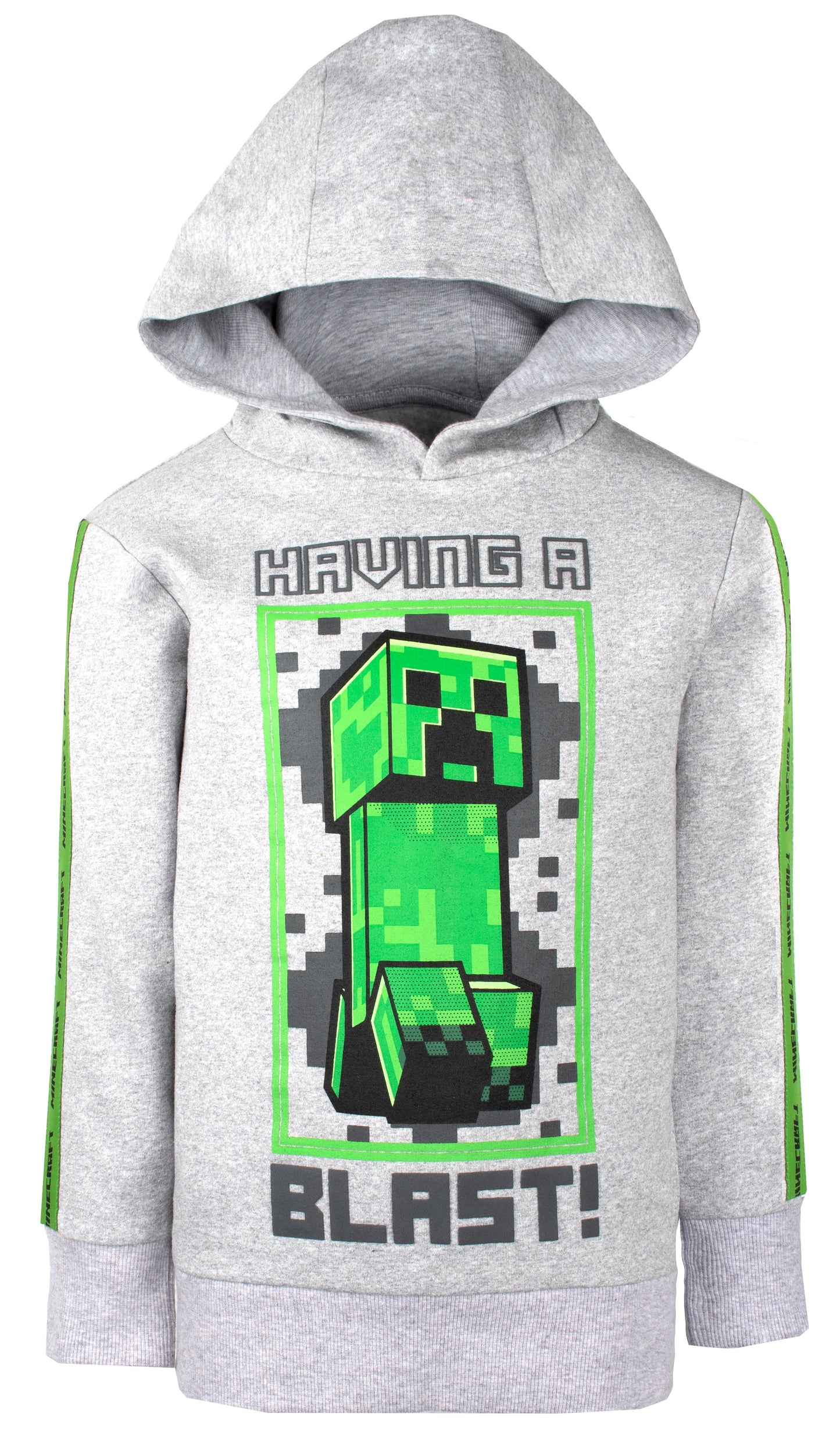 Minecraft Green Creeper Hoodie - Gray