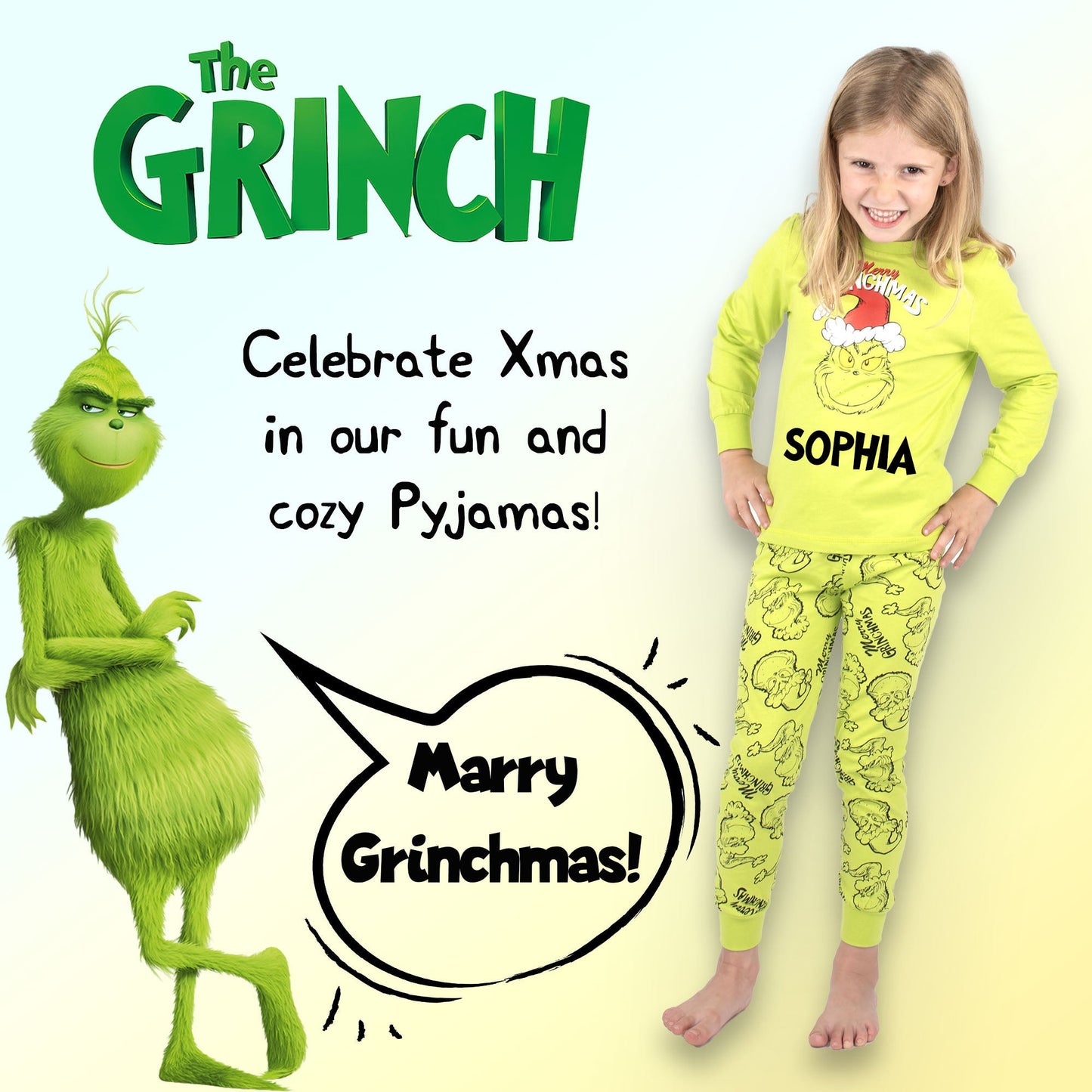The Grinch Personalized Christmas Pajamas