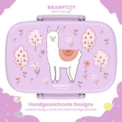 Kids' Lunch Box with Compartments, Lightweight & Leak-Proof - Llama