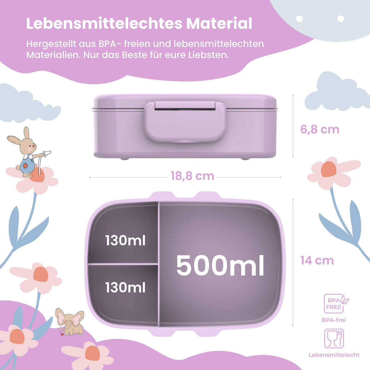Kids' Bento Box, Lightweight & Leakproof - Dog Cat