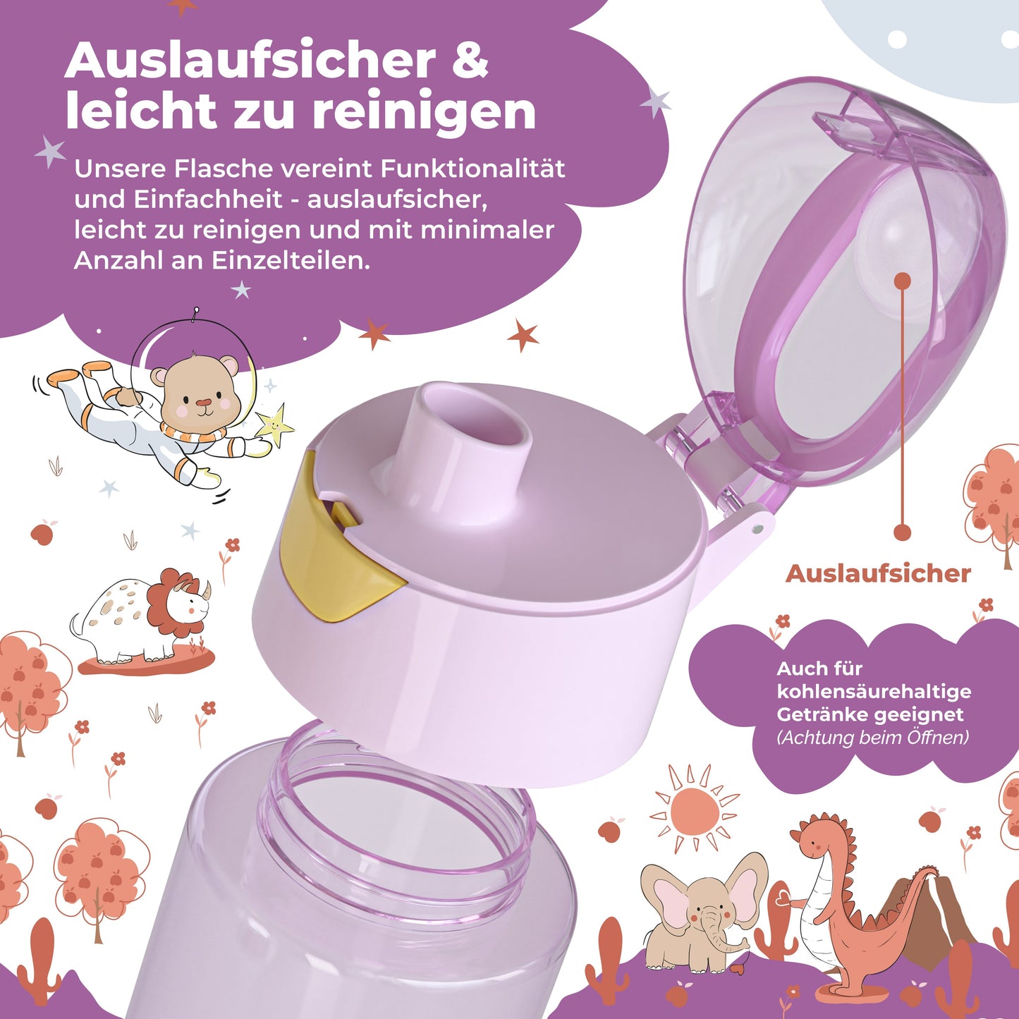 Unicorn Bundle - Bento Box M & Water Bottle 450ml & Insulated Bottle 400ml