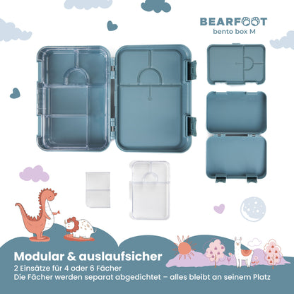 Brotdose Kinder mit Fächern, Lunchbox, Bento box - Feuerwehr