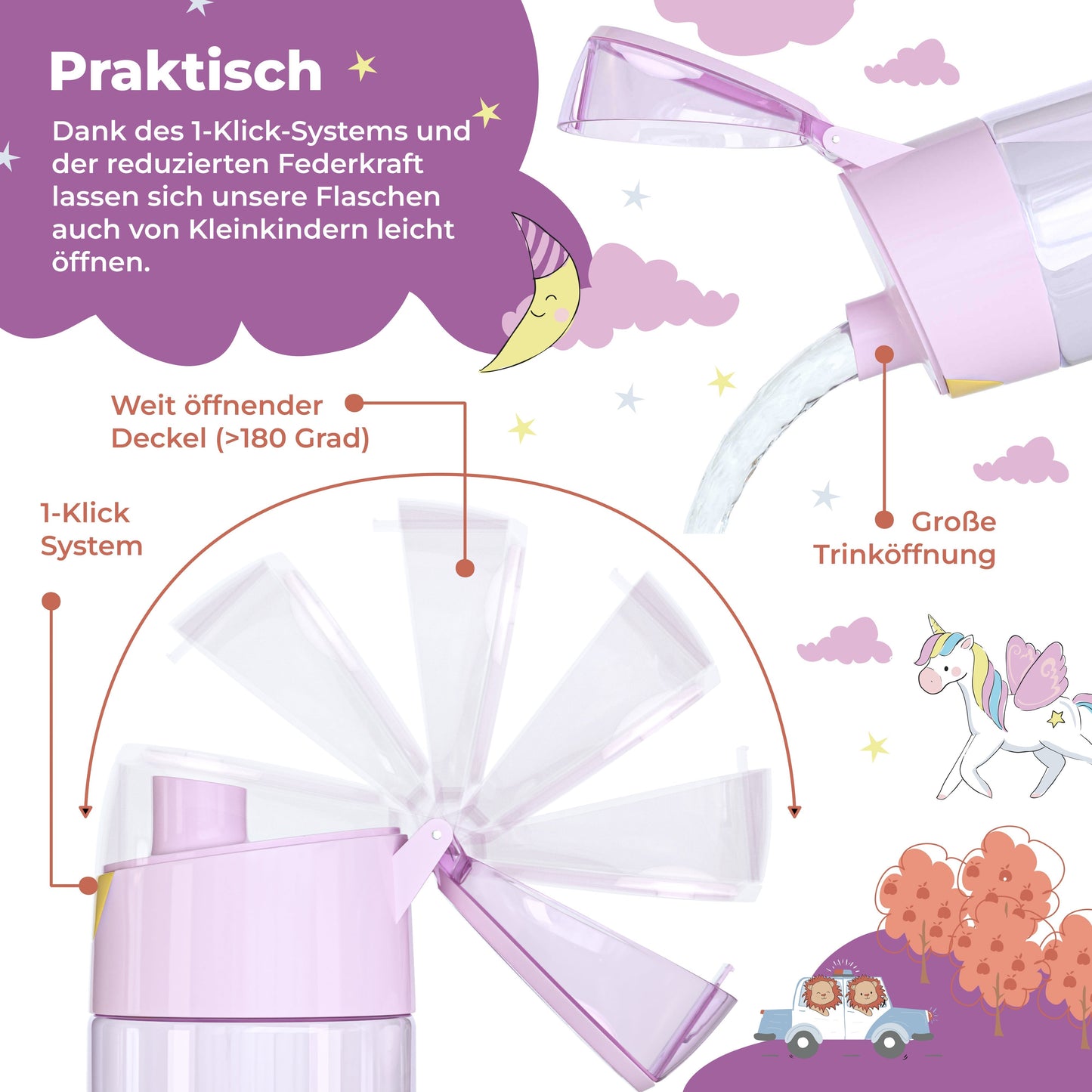 Einhorn Bundle - Bento Box M & Trinkflasche 450ml