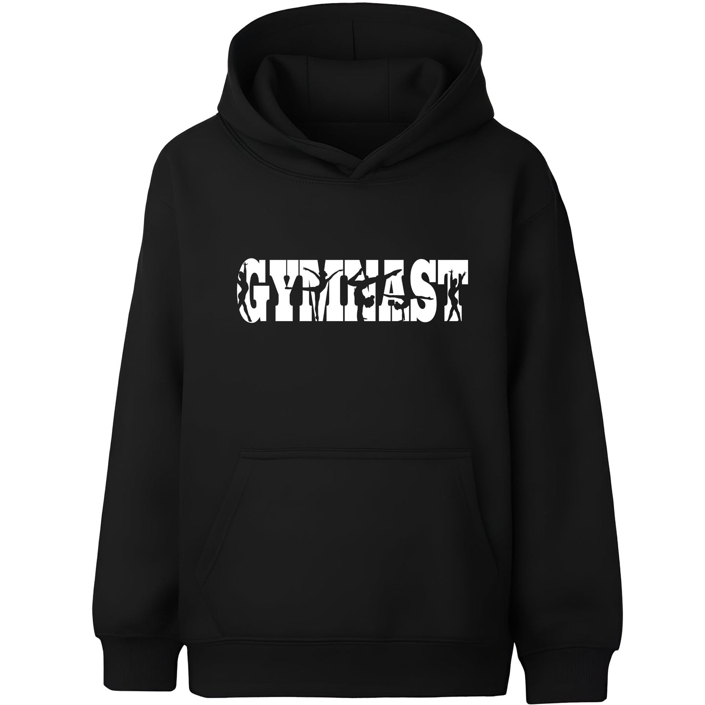 Fringoo Gymnastic Sweat à capuche for enfant Cotton Rich Soft Hooded Sweatshirt- Gymnast noir