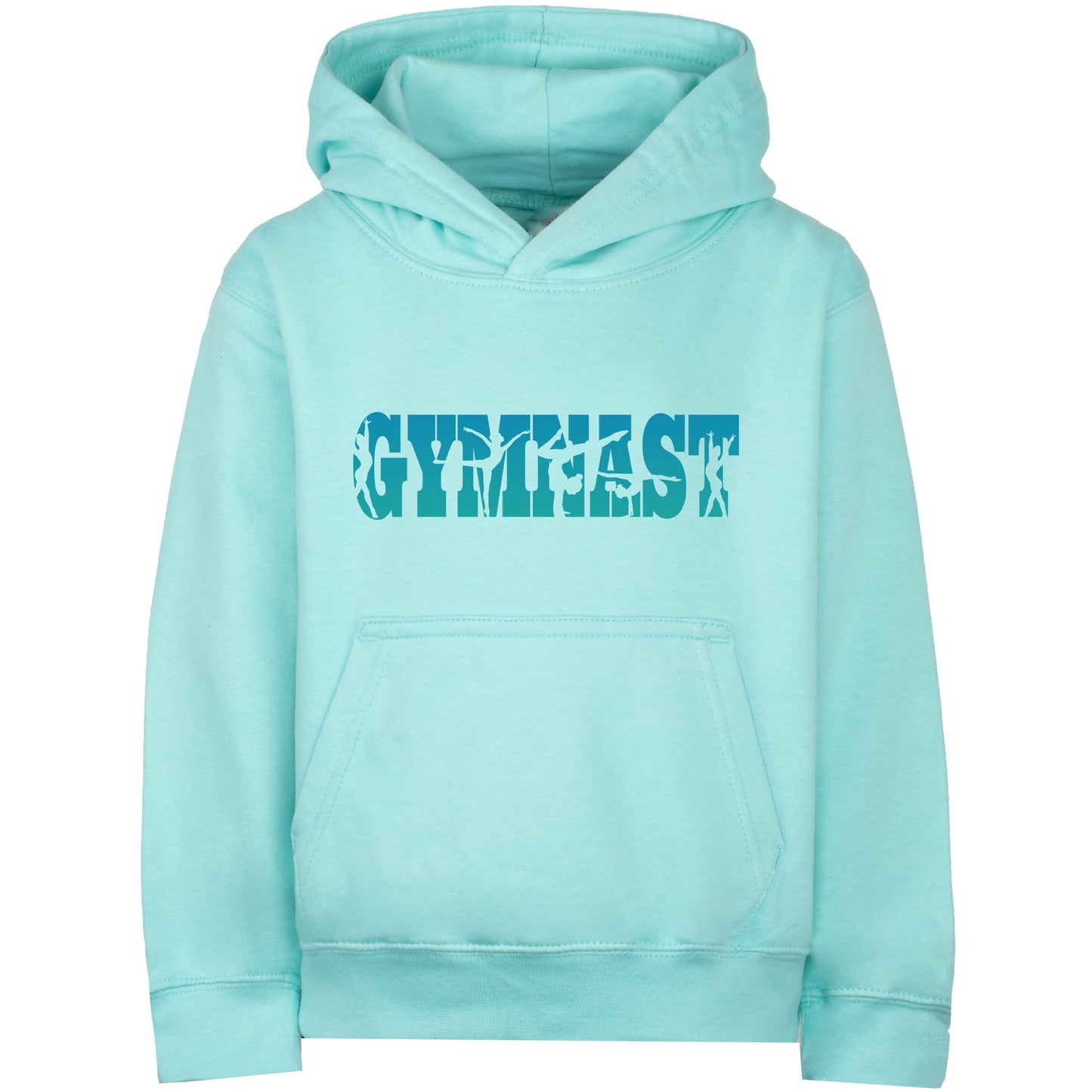 Fringoo Gymnastic Hoodie for Kids Cotton Rich Soft Hooded Sweatshirt - Gymnast Turquoise