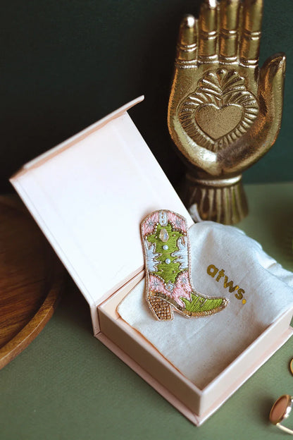 Cowboy boot - Brooch