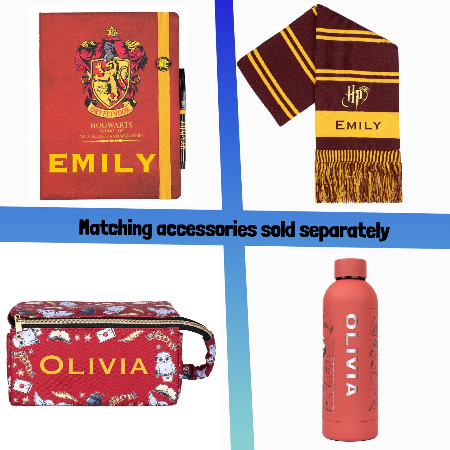 Harry Potter Personalized Crest Bookmark Burgundy