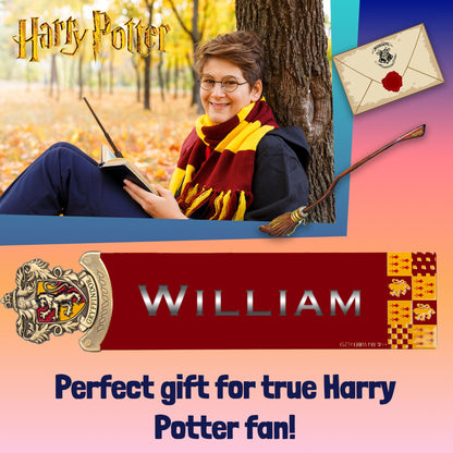 Harry Potter Personalized Crest Bookmark Burgundy