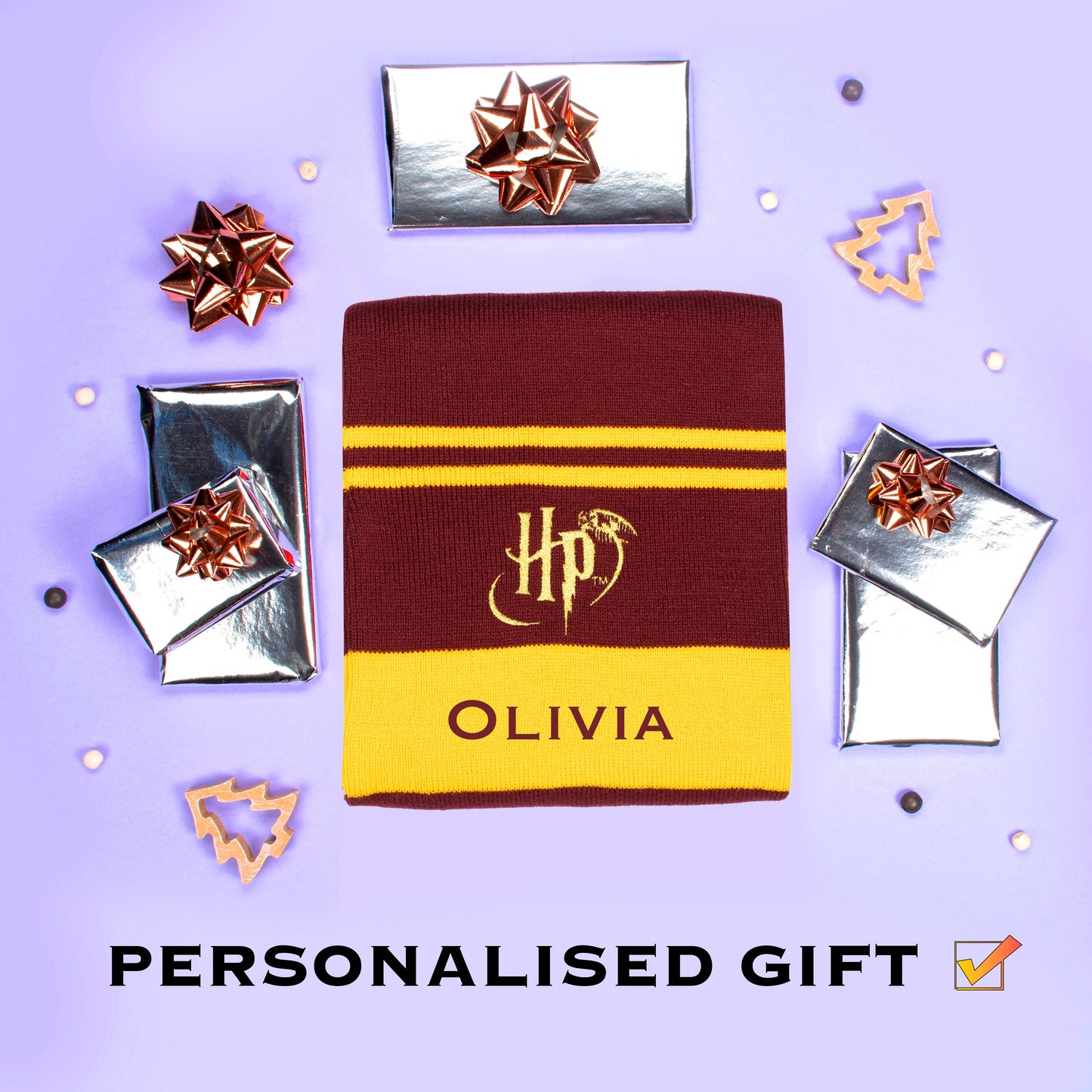 Harry Potter Personalized Scarf - Burgundy