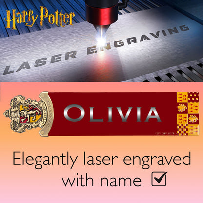 Harry Potter Personalized Crest Bookmark Burgundy