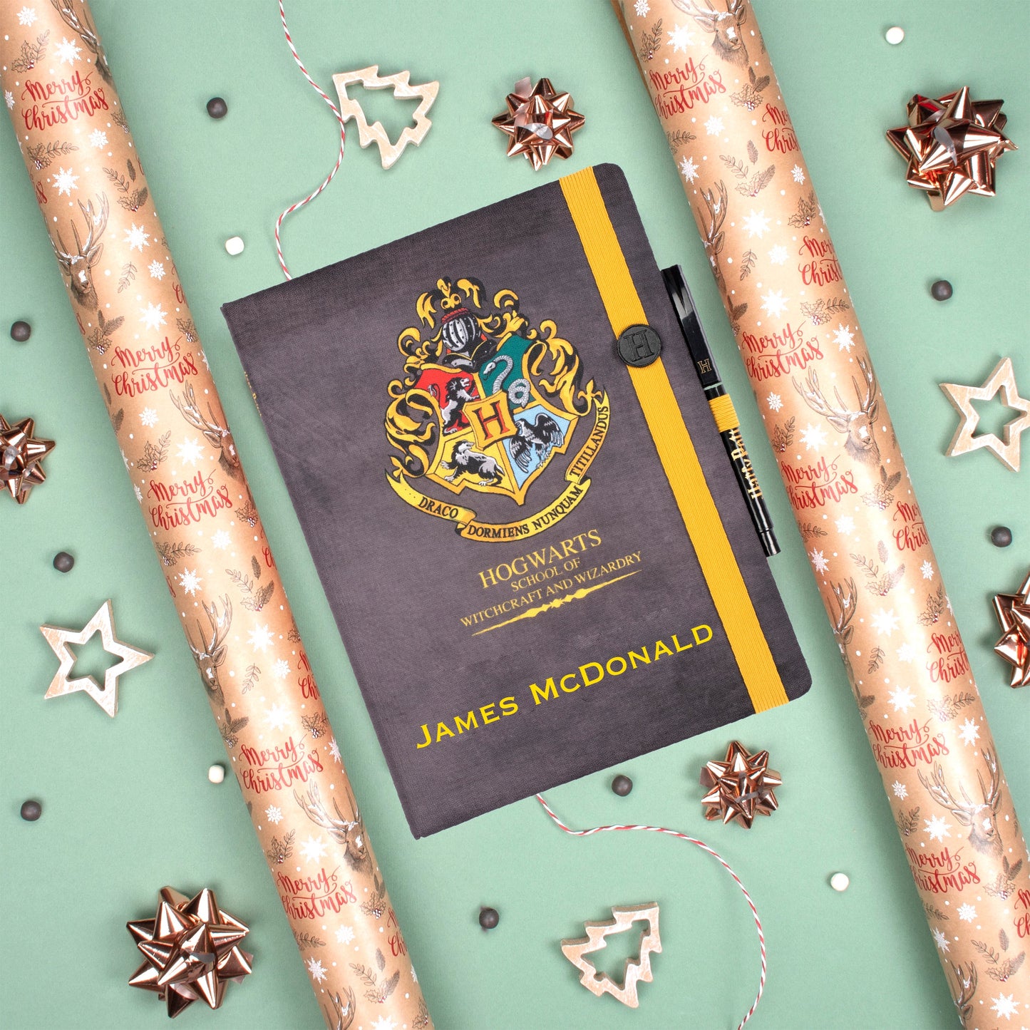 Personalized Harry Potter Notebook - Black
