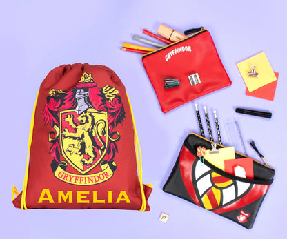 Official Warner Bros /Harry Potter Gryffindor Personalised Drawstring Bag | Kids PE Bag | Fringoo