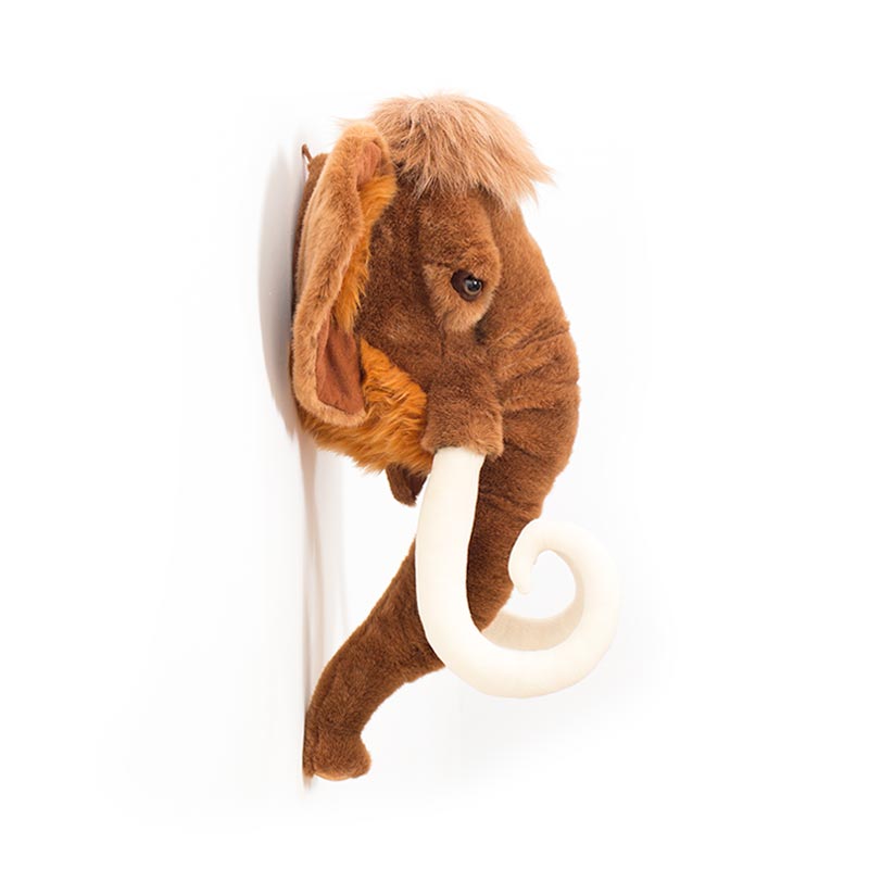 Arthur the mammoth plush wall hanging