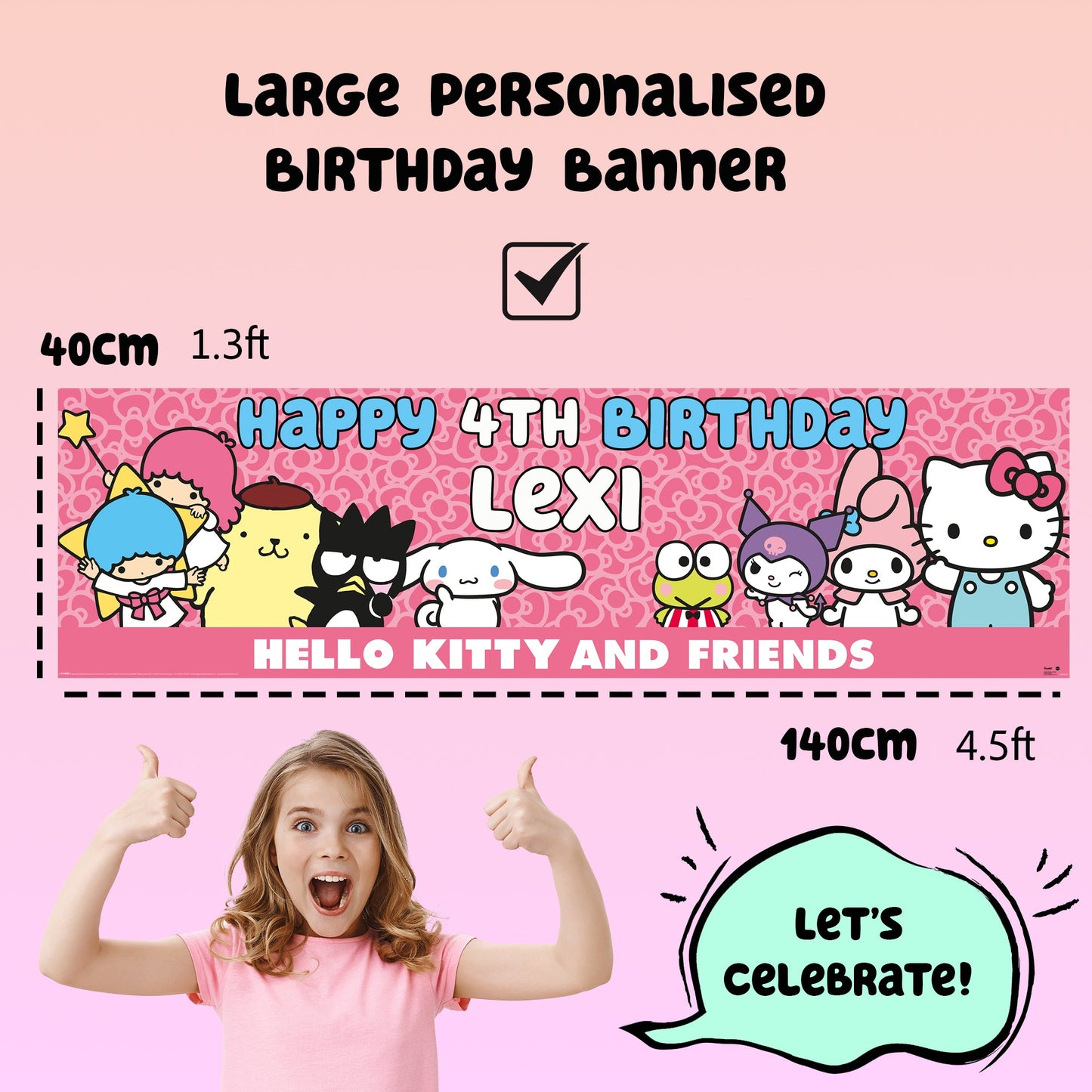 Hello Kitty Birthday Banner