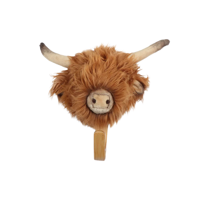 Porte-manteau peluche vache Highland - Wild & Soft