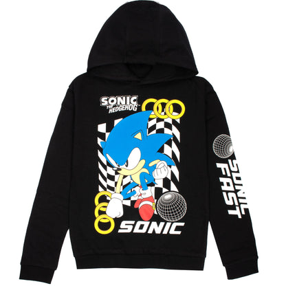 Sonic THE HEDGEHOG garçon Sweat à capuche – 100% Cotton Hooded Sweatshirt