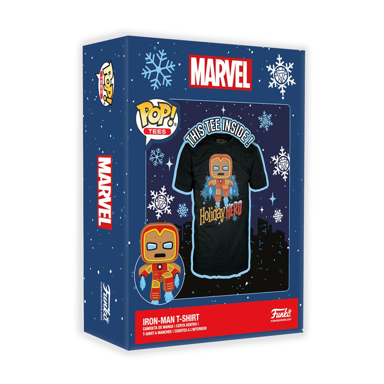 gingerbread iron man holiday hero boxed tee