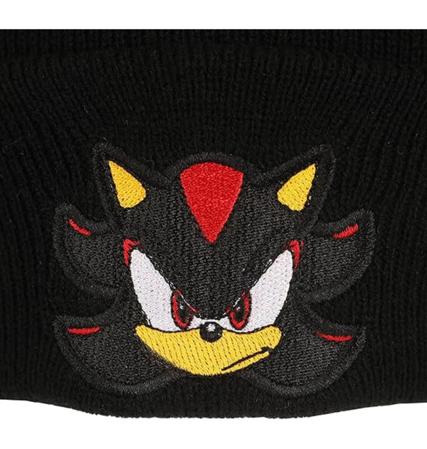Bonnet noir Sonic Shadow avec logo