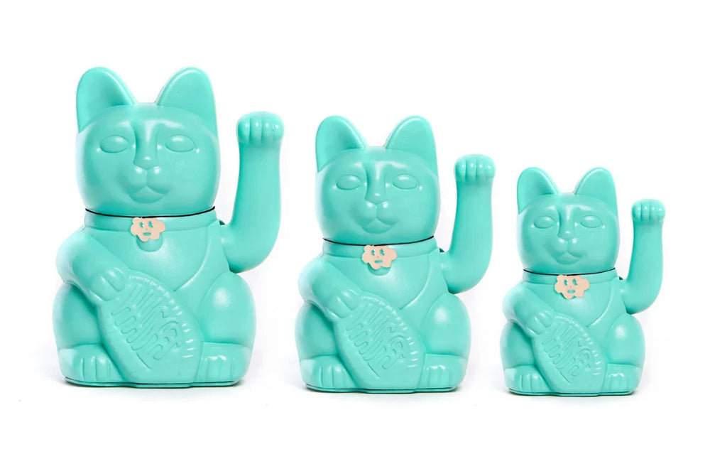 Chat Chanceux Bleu Aquamarine