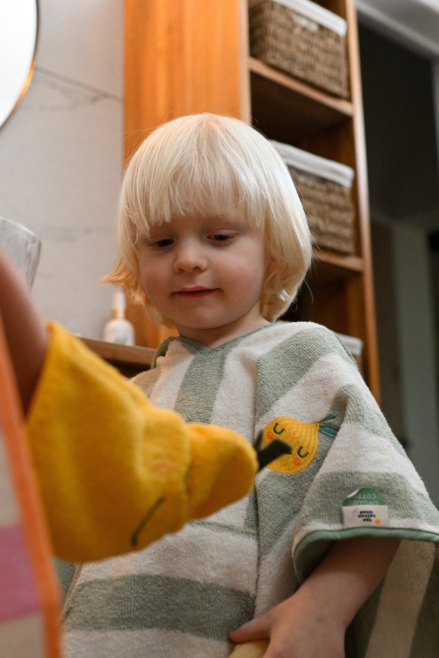 Poncho à capuche Lola Citron