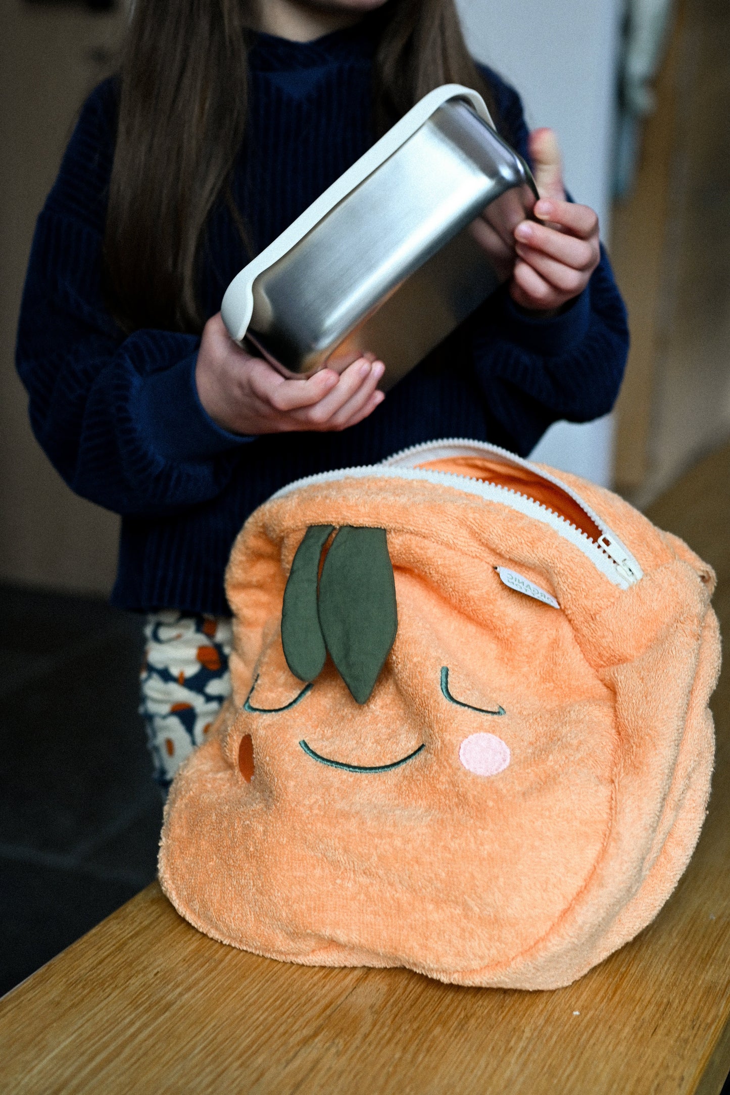Mandy Mandarin Terry Cloth Backpack