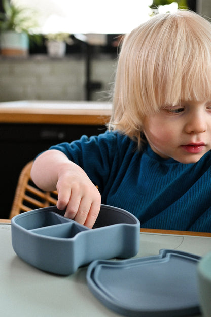 Silicone lunchbox Pippa Smokey Blue