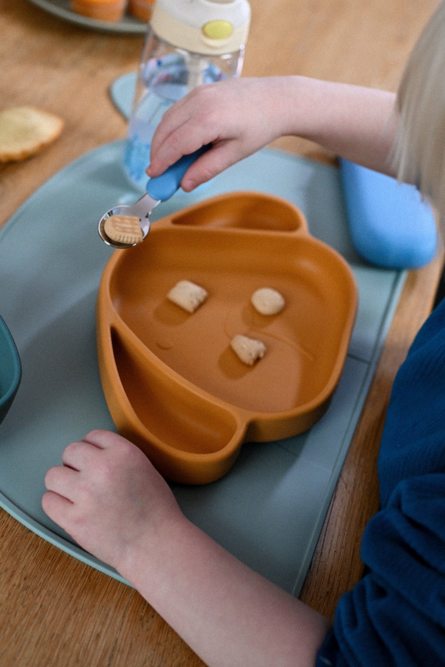Milo Storm Grey Silicone Suction Plate for Kids