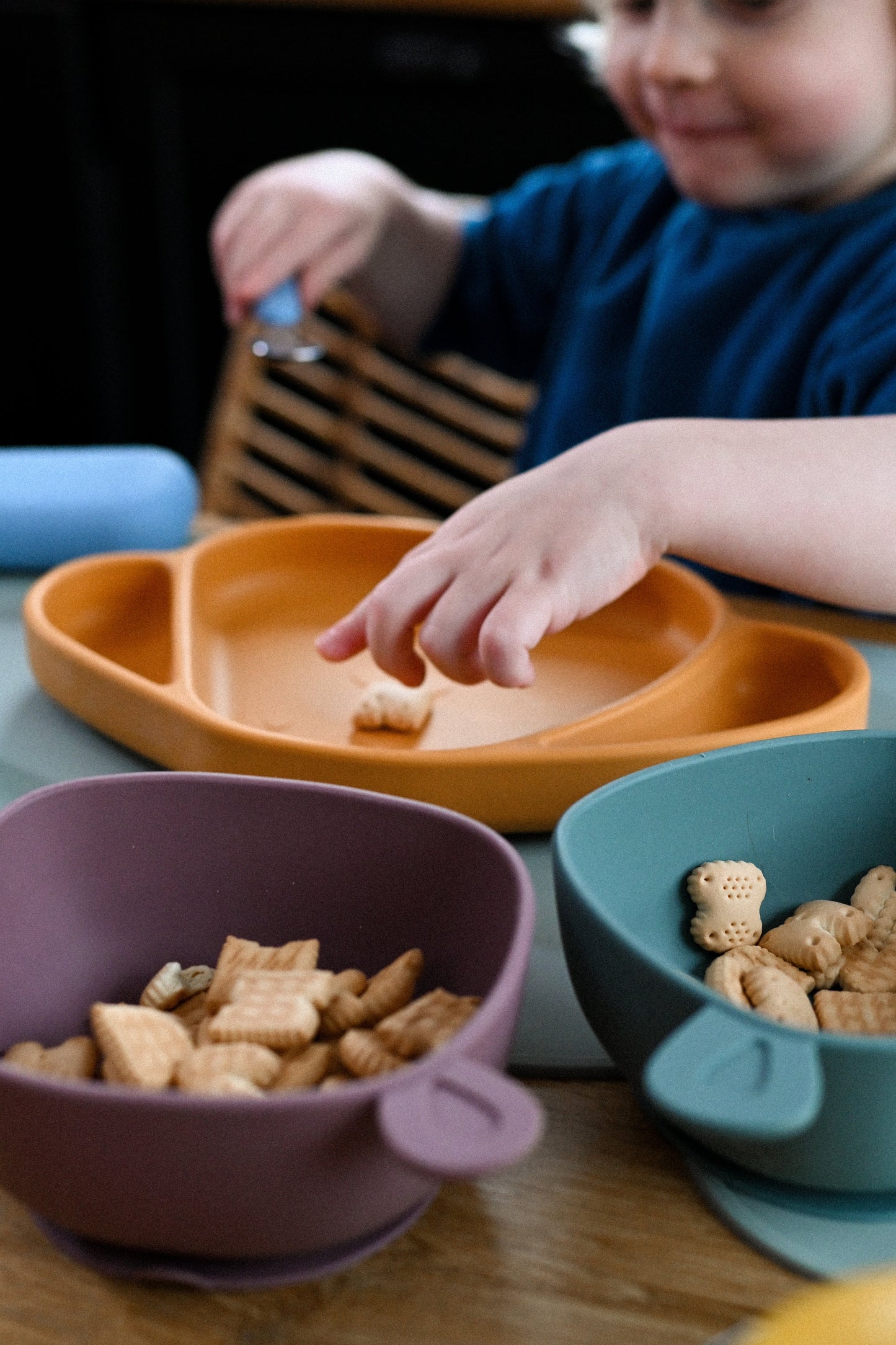 Lili the Bear Silicone Eating Bowl Blush