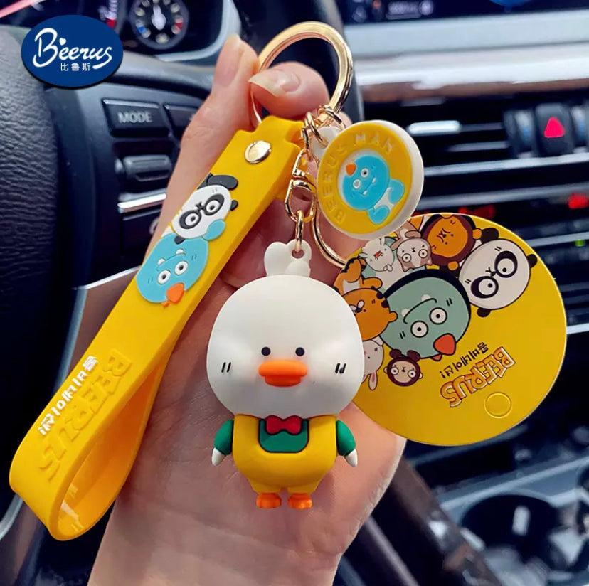 Beerus White Duck Key Ring